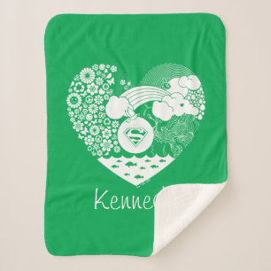 Supergirl Floral Peace Heart Graphic Sherpadecke