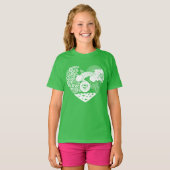 Supergirl Floral Peace Heart Graphic T-Shirt (Vorne ganz)