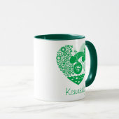 Supergirl Floral Peace Heart Graphic Tasse (VorderseiteRechts)