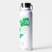 Supergirl Floral Peace Heart Graphic Trinkflasche (Rückseite)