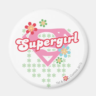 Supergirl Flower Madness Magnet