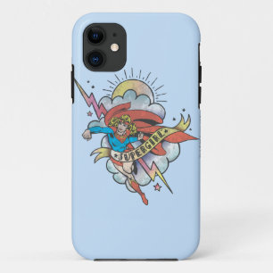 Supergirl Flying Lightning Tattoo iPhone 11 Hülle