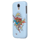 Supergirl Flying Lightning Tattoo Case-Mate Samsung Galaxy Hülle (Rückseite Links)