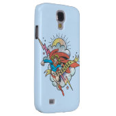 Supergirl Flying Lightning Tattoo Case-Mate Samsung Galaxy Hülle (Rückseite/rechts)