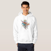 Supergirl Flying Lightning Tattoo Hoodie (Vorne ganz)