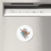 Supergirl Flying Lightning Tattoo Magnet (In Situ (Geschirrspüler))