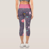 Supergirl Flying Up Illustration Capri Leggings (Rückseite)