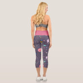 Supergirl Flying Up Illustration Capri Leggings (Rückseite)