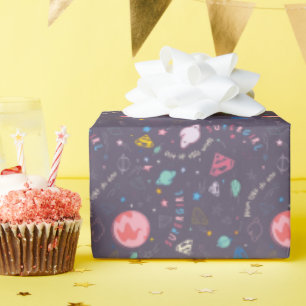 Supergirl Flying Up Illustration Geschenkpapier