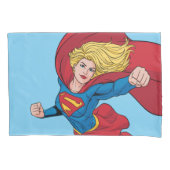 Supergirl Flying Up Illustration Kissenbezug (Vorderseite)