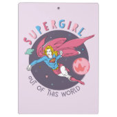 Supergirl Flying Up Illustration Klemmbrett (Rückseite)