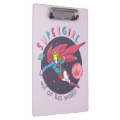 Supergirl Flying Up Illustration Klemmbrett (Rechts)