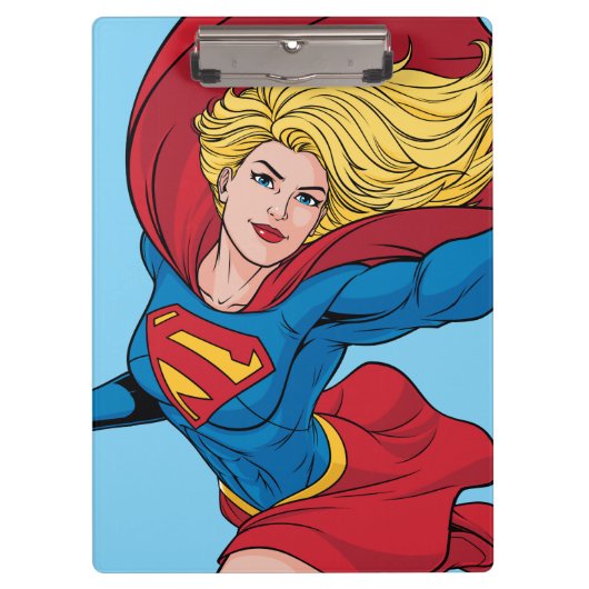 Supergirl Flying Up Illustration Klemmbrett (Vorderseite)