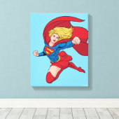 Supergirl Flying Up Illustration Leinwanddruck (Insitu (Holzboden))