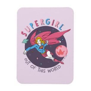 Supergirl Flying Up Illustration Magnet