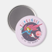 Supergirl Flying Up Illustration Magnet (Vorderseite/Rückseite)