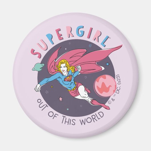 Supergirl Flying Up Illustration Magnet (Vorne)