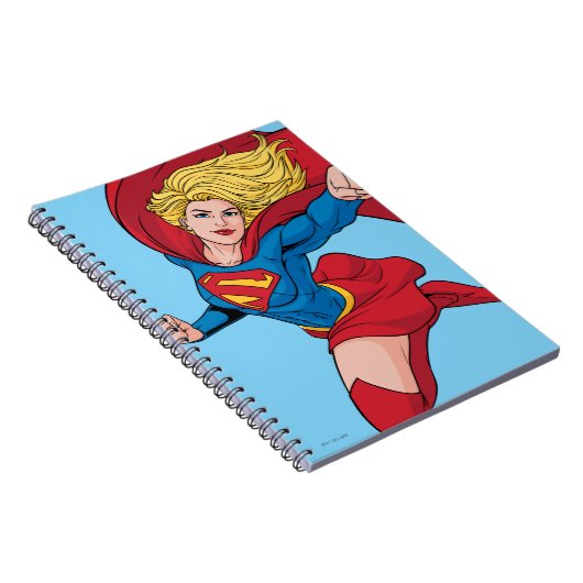 Supergirl Flying Up Illustration Notizblock (Rechte Seite)