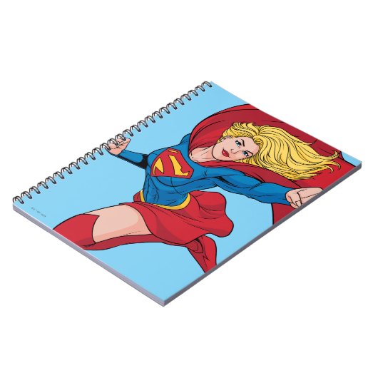 Supergirl Flying Up Illustration Notizblock (Linke Seite)