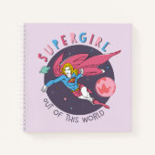 Supergirl Flying Up Illustration Notizblock (Vorderseite)