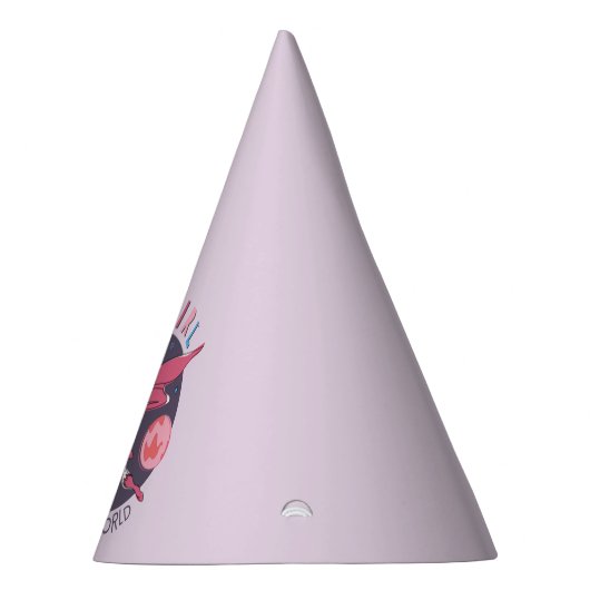 Supergirl Flying Up Illustration Partyhütchen (Rechts)