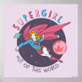 Supergirl Flying Up Illustration Poster (Vorne)