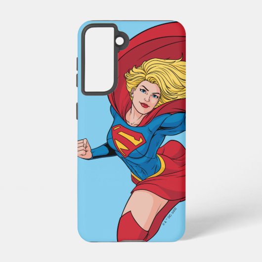 Supergirl Flying Up Illustration Samsung Galaxy Hülle (Rückseite)