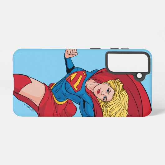 Supergirl Flying Up Illustration Samsung Galaxy Hülle (Rückseite (Horizontal))