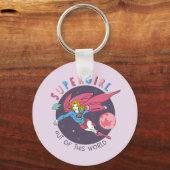 Supergirl Flying Up Illustration Schlüsselanhänger (Rückseite)
