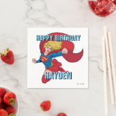 Supergirl Flying Up Illustration Serviette (Beispiel)