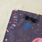 Supergirl Flying Up Illustration Strandtuch (Beispiel)