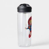 Supergirl Flying Up Illustration Trinkflasche (Vorderseite)