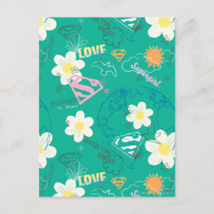 Supergirl for Peace Pattern Postkarte