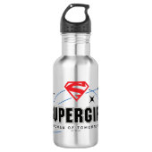 Supergirl Frau von morgen Edelstahlflasche (Vorderseite)