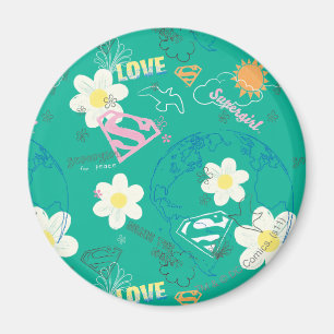 Supergirl für Peace Pattern Magnet