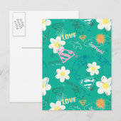 Supergirl für Peace Pattern Postkarte (Vorne/Hinten)