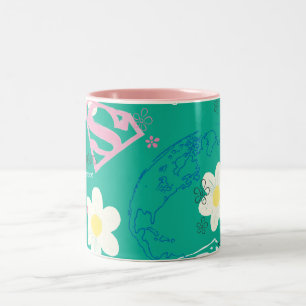 Supergirl für Peace Pattern Zweifarbige Tasse