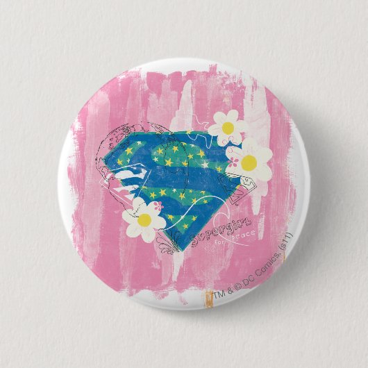 Supergirl für Peace Pink Button (Vorderseite)