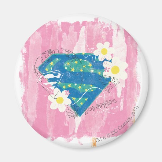 Supergirl für Peace Pink Magnet (Vorne)
