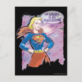 Supergirl Galaxy Postkarte (Vorderseite)