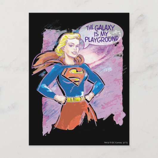 Supergirl Galaxy Postkarte (Vorderseite)