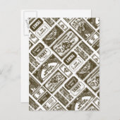 Supergirl geben ein Muster Brown Postkarte (Vorne/Hinten)