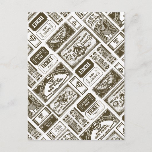 Supergirl geben ein Muster Brown Postkarte (Vorderseite)