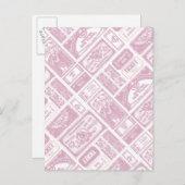 Supergirl geben ein Muster Pink ein Postkarte (Vorne/Hinten)