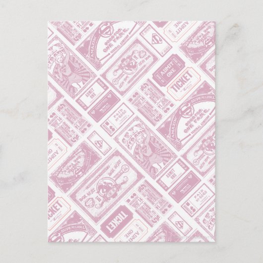 Supergirl geben ein Muster Pink ein Postkarte (Vorderseite)