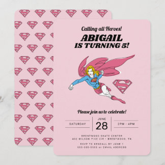 Supergirl Girls Einladung