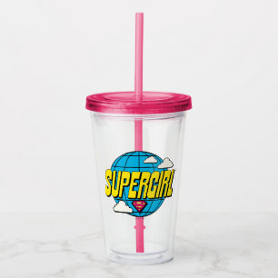Supergirl Global Pop Grafik Acryltrinkbecher