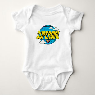 Supergirl Global Pop Grafik Baby Strampler