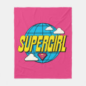 Supergirl Global Pop Grafik Fleecedecke (Vorderseite)