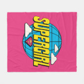 Supergirl Global Pop Grafik Fleecedecke (Vorderseite (Horizontal))